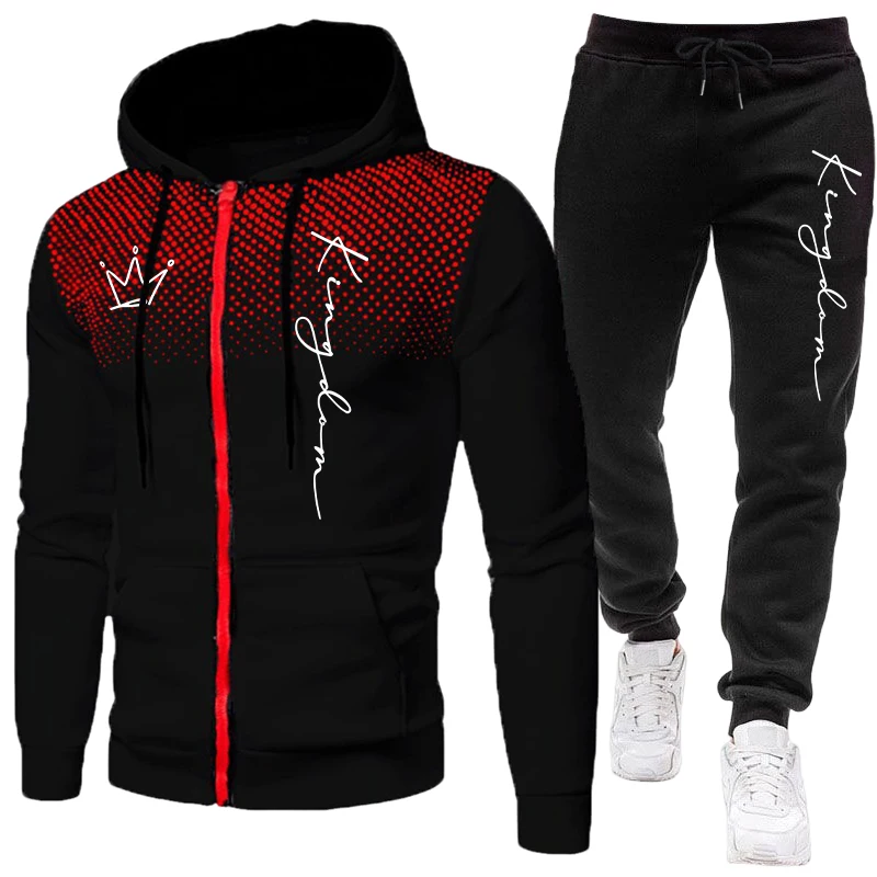 Winter Clothing Equipment - King Men's Jacket Tracksuit Casual Dot