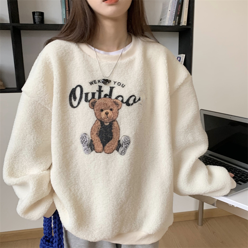 Winter Clothing Affordable - Affordable Warm Lamb Fur Sweatshirt Versatile