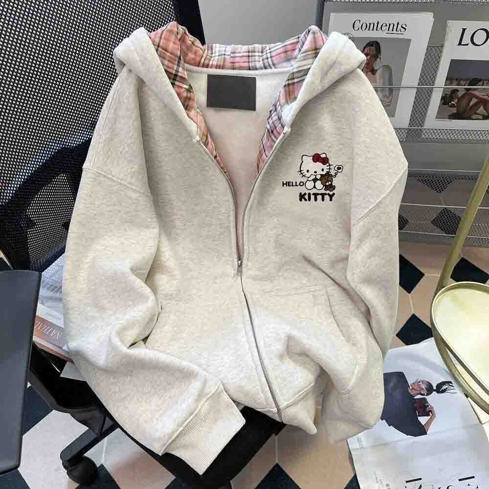 Winter Clothing Equipment - Hello Kitty Women's Hooded Sweatshirt Kawaii