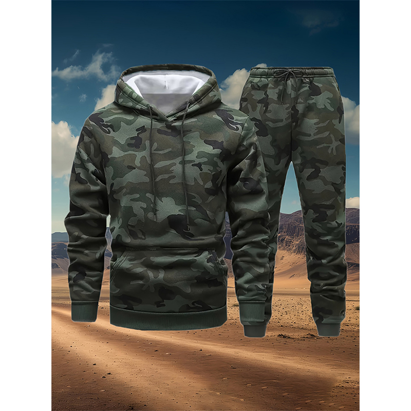 Winter Clothing Men - Autumn Camouflage 3D Print Hoodies Pant