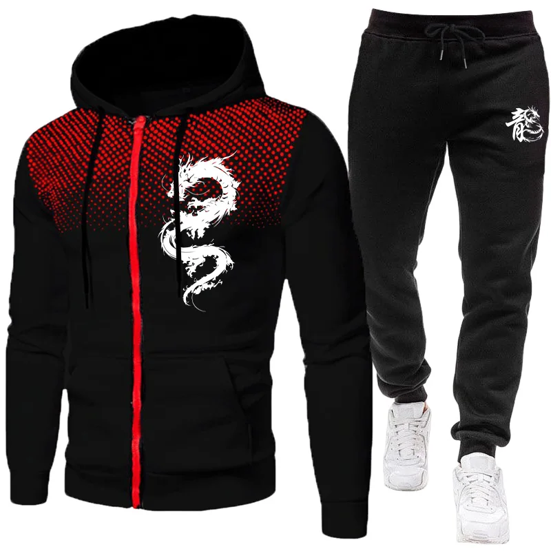 Winter Clothing Men - Men's Paris Dragon Pattern Fashion Print