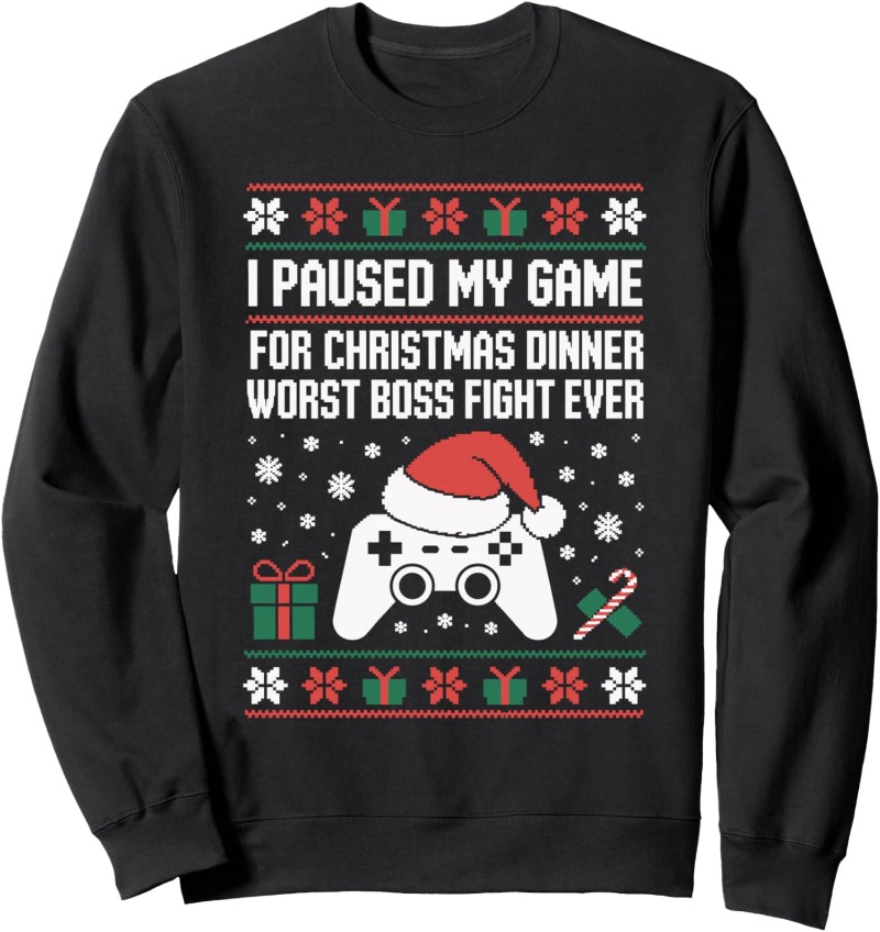 Winter Clothing Video - Funny Gamer Ugly Christmas Sweater Video