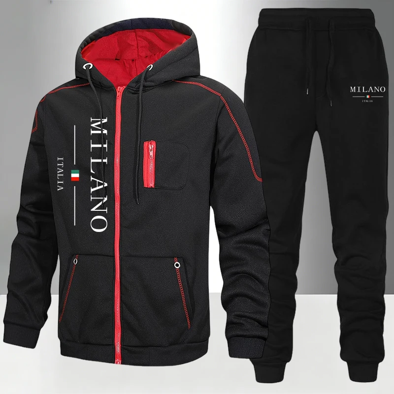 Winter Clothing Equipment - italy Fashion Men's Set/Coat/Pants Autumn Winter
