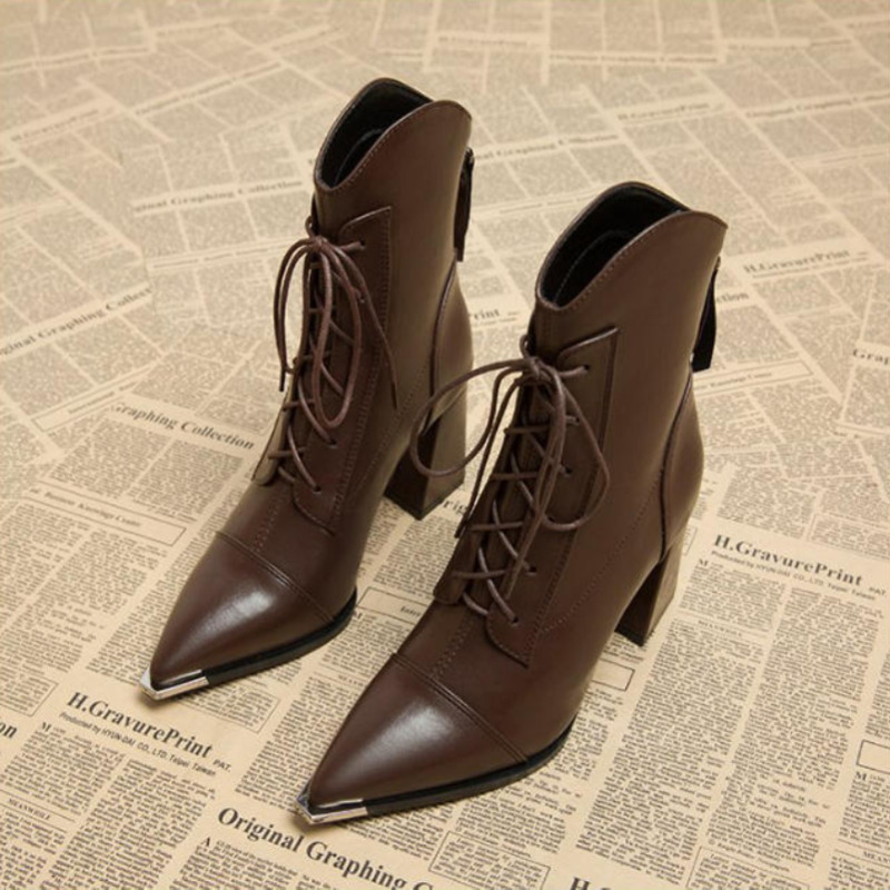 Winter Clothing Trends 2025 - Women's Ankle Boots Fashion Pointed Toe