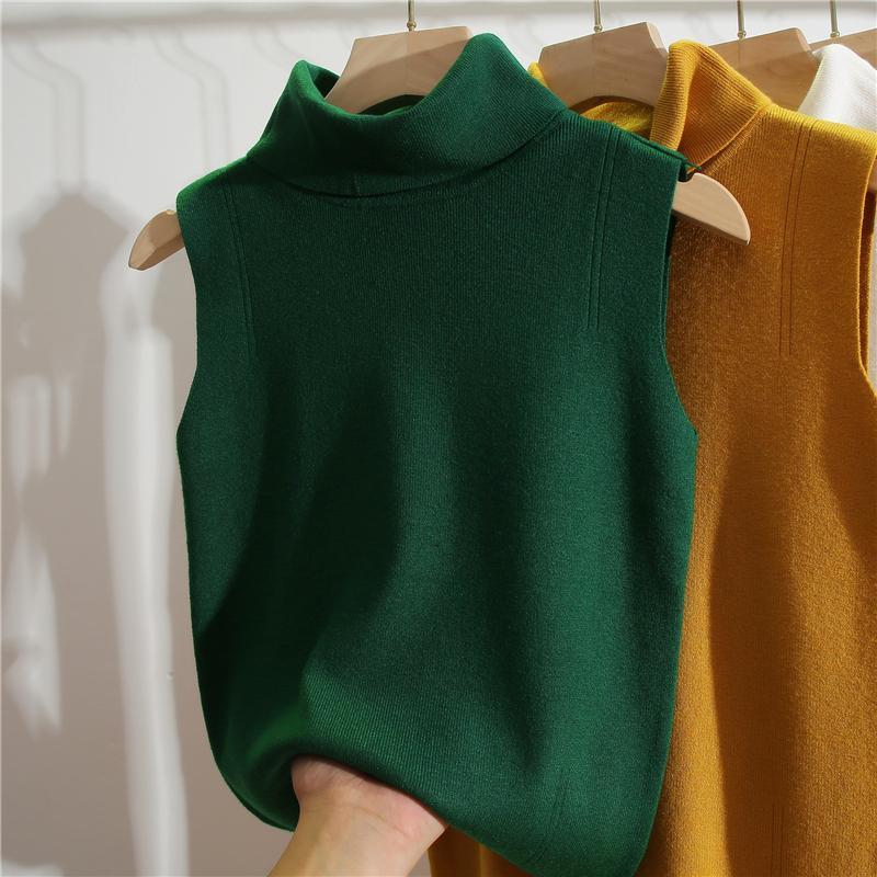 Turtleneck Sleeveless Slim Fit - Winter Clothing Essentials For Women 评论和价格