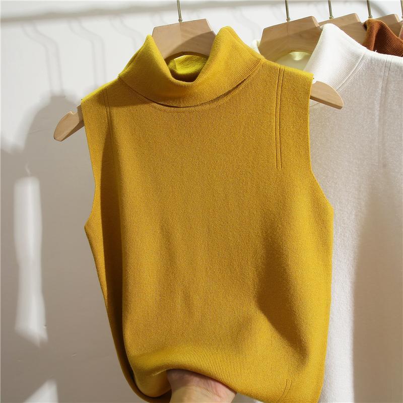 Turtleneck Sleeveless Slim Fit - Winter Clothing Essentials For Women 评论和价格
