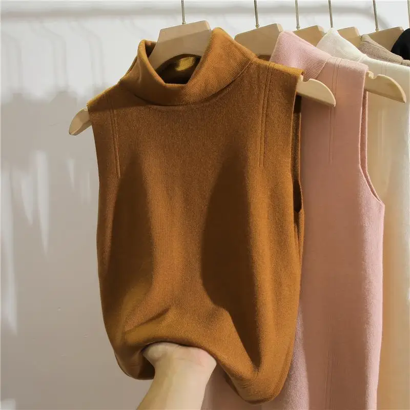 Turtleneck Sleeveless Slim Fit - Winter Clothing Essentials For Women 评论和价格