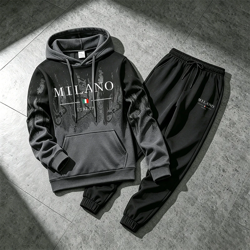 Splashed ink Men's Hoodie Trac - Winter Clothing Men 评论和价格