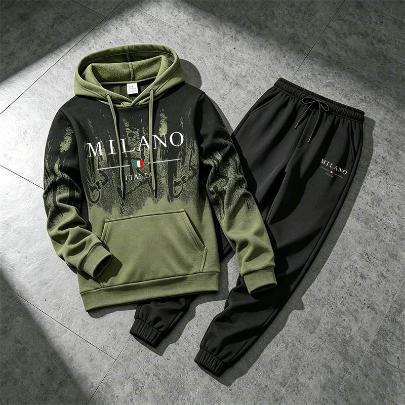 Splashed ink Men's Hoodie Trac - Winter Clothing Men 评论和价格