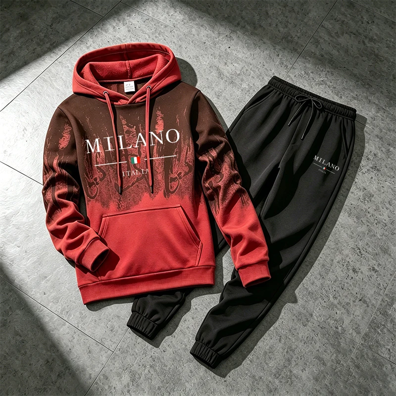Splashed ink Men's Hoodie Trac - Winter Clothing Men 评论和价格