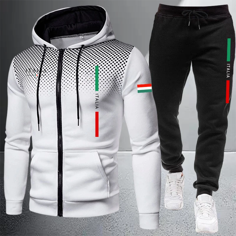 Men's Tracksuit Casual Zip Hoo - Winter Clothing Equipment 评论和价格