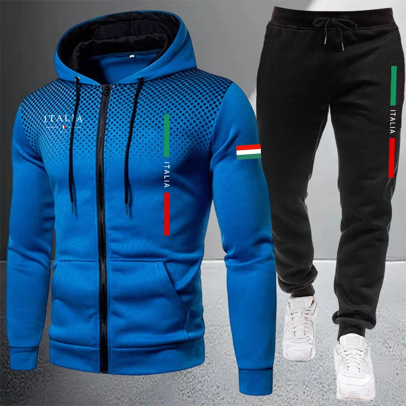 Men's Tracksuit Casual Zip Hoo - Winter Clothing Equipment 评论和价格