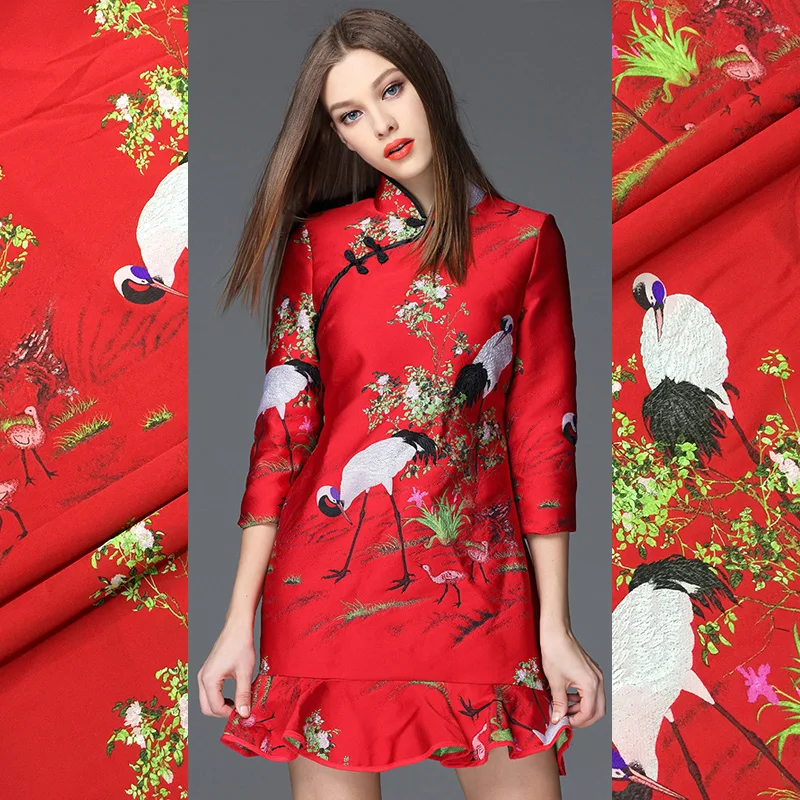 Brocade Jacquard Fabric Autumn - Winter Clothing Wholesale 评论和价格