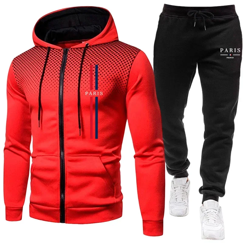 Men sports suit zipper jacket+ - Winter Clothing Men 评论和价格