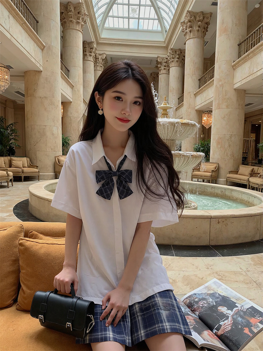 Short Sleeve Korean Style Shir - Winter Clothing Trends 2025 评论和价格