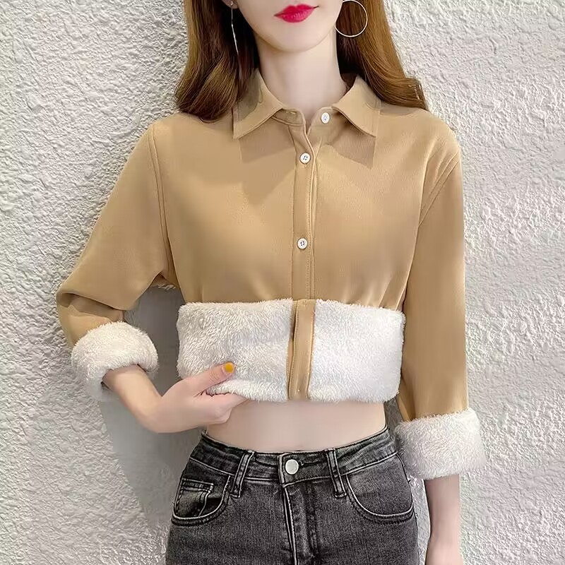 Velvet Thick Warm Women's Soli - Winter Clothing Trends 2025 评论和价格