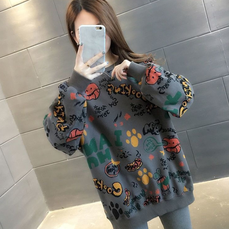 Casual Printed Loose Women's S - Winter Clothing Essentials For Women 评论和价格