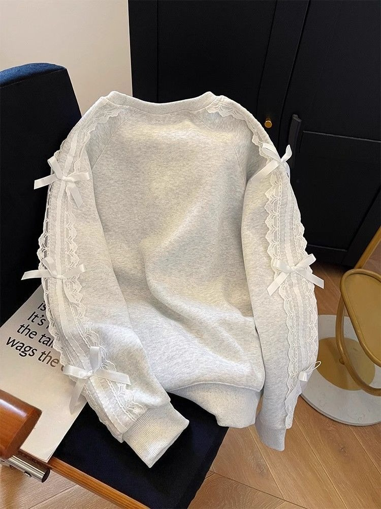 Round Neck Pearl Women's Sweat - Winter Clothing Essentials For Women 评论和价格