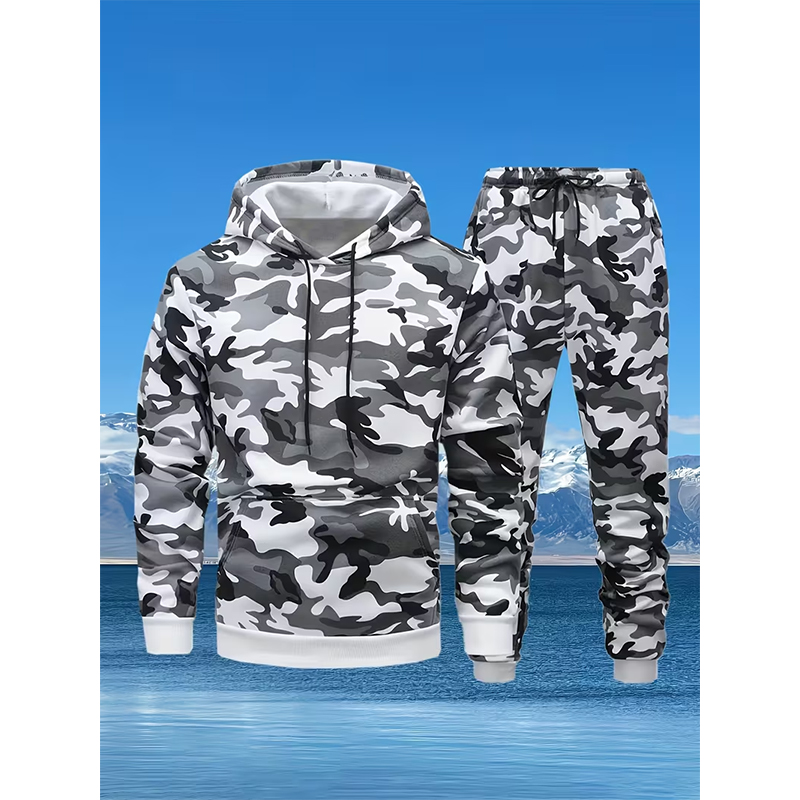 Autumn Camouflage 3D Print Hoo - Winter Clothing Men 评论和价格