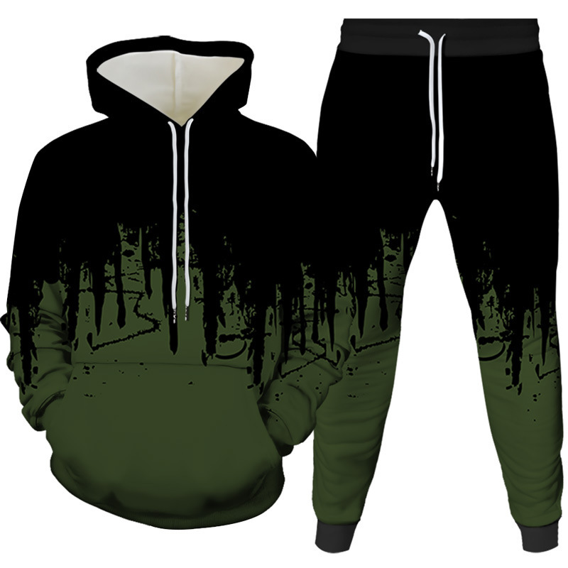 Ink Painting 3D Printed Hoodie - Winter Clothing Men 评论和价格